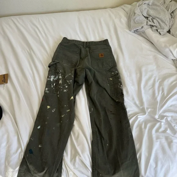 Carhartt vintage paint splatter jeans